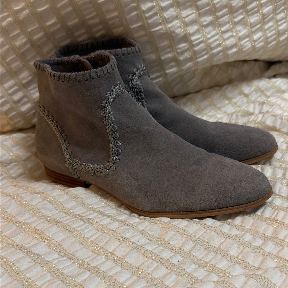 Jack Rogers Gray Suede Ankle Booties